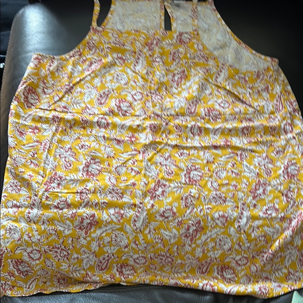 Old Navy Floral Yellow Women's Top